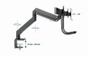 GEMBIRD GEMBIRD BIURKOWE REGULOWANE RAMIĘ/UCHWYT NA 3 MONITORY 17-27, VESA 100X100MM, DO 6 KG