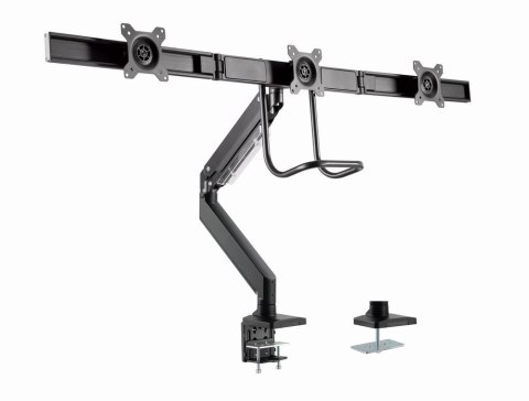 GEMBIRD GEMBIRD BIURKOWE REGULOWANE RAMIĘ/UCHWYT NA 3 MONITORY 17-27, VESA 100X100MM, DO 6 KG GEMBIRD GEMBIRD BIURKOWE REGULOWANE RAMIĘ/UCHWYT NA 3 MONITORY 17-27, VESA 100X100MM, DO 6 KG