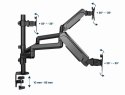 GEMBIRD GEMBIRD BIURKOWE REGULOWANE RAMIĘ/UCHWYT NA 3 MONITORY 17-27, VESA 100X100MM, DO 7 KG