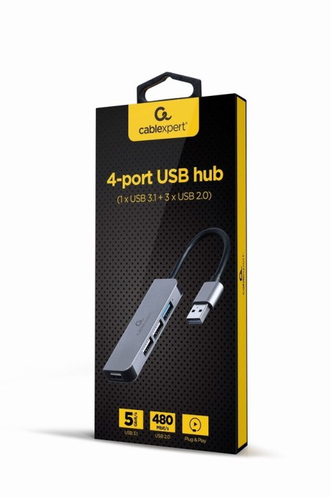 GEMBIRD GEMBIRD HUB USB 4-PORTY (1 X USB 3.1 + 3 X USB 2.0) GEMBIRD GEMBIRD HUB USB 4-PORTY (1 X USB 3.1 + 3 X USB 2.0)