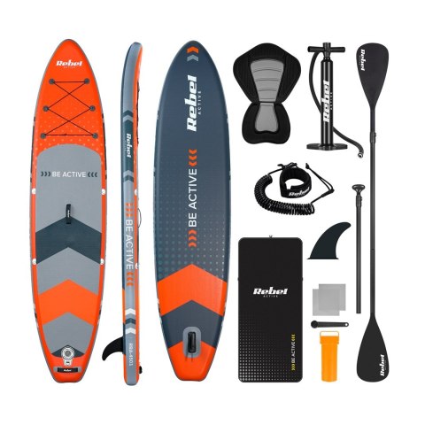 Rebel Deska do pływania SUP REBEL ACTIVE RBA4501 - pomarańczowa Rebel Deska do pływania SUP REBEL ACTIVE RBA4501 - pomarańczowa