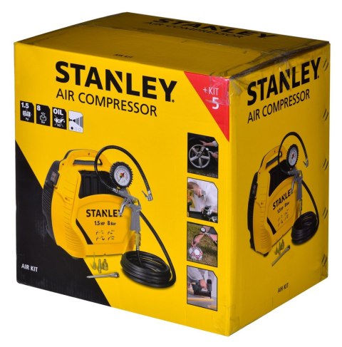 STANLEY Sprężarka bezolejowa AIR KIT OL 1,1KW 8 BAR STANLEY