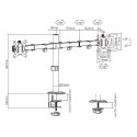 GEMBIRD GEMBIRD BIURKOWE REGULOWANE RAMIĘ/UCHWYT NA 2 MONITORY 17-32, 100X100MM, DO 9KG