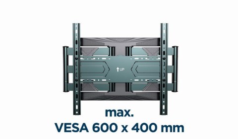 GEMBIRD GEMBIRD REGULOWANY UCHWYT ŚCIENNY LCD 40"-80" VESA MAX 600 X 400MM, DO 50KG