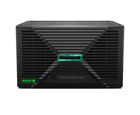 Hewlett Packard Enterprise HPE ProLiant MicroServer Gen11 G7400 2-core VROC 4LFF-NHP 180W External PS Compute Module Server P68819-421 Hewlett Packard Enterprise HPE ProLiant MicroServer Gen11 G7400 2-core VROC 4LFF-NHP 180W External PS Compute Module Server P68819-421