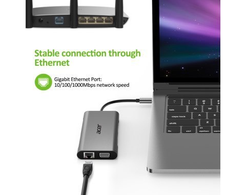 Acer Acer 10-in-1 Type C dongle 3xUSB 3.0 Acer Acer 10-in-1 Type C dongle 3xUSB 3.0