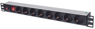 Intellinet INTELLINET LISTWA ZASILAJĄCA RACK 19 X8 1U SCHUKO 3M BEZPIECZNIK 713986