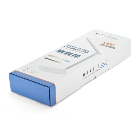 MONTIS MONTIS MT042 LAMPKA BIURKOWA LED BIAŁA 230V + USB MONTIS MONTIS MT042 LAMPKA BIURKOWA LED BIAŁA 230V + USB