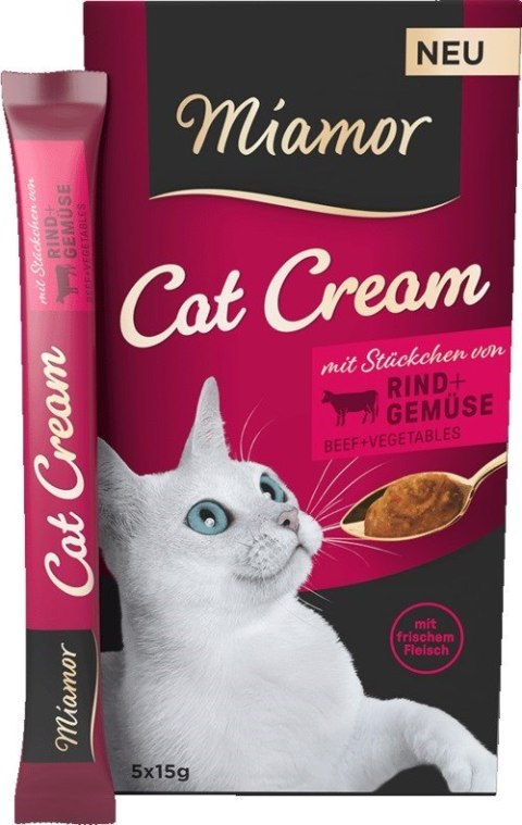 Miamor MIAMOR Cream Pasta z wołowiną 5x15g Miamor MIAMOR Cream Pasta z wołowiną 5x15g
