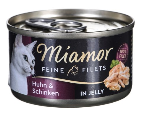 Miamor MIAMOR Feine Filets - filety mięsne smak: kura z szynką i ryżem 100g Miamor MIAMOR Feine Filets - filety mięsne smak: kura z szynką i ryżem 100g