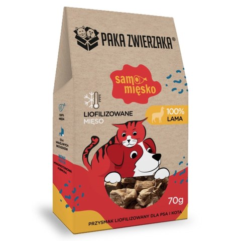 PAKA ZWIERZAKA Paka Zwierzaka Samo Mięsko lama przysmak 70g