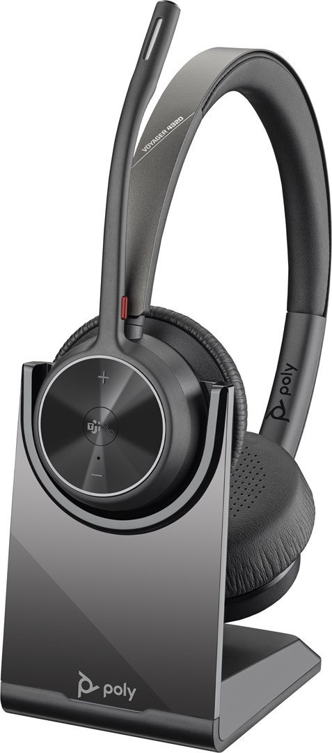 POLY Zestaw słuchawkowy Bluetooth Poly Voyager 4320 MS Teams Certified USB-C Headset with charge stand +BT700 dongle 77Z32AA