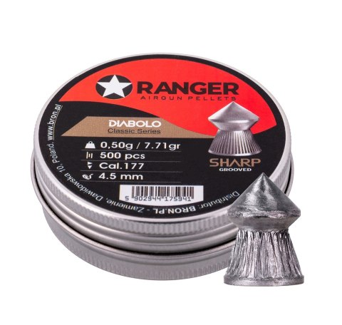 RANGER Śrut 4,5 mm RANGER Diabolo Classic Sharp Grooved szpic molet. 500 szt. 0,50 g