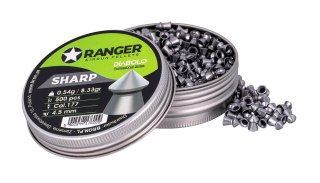 RANGER Śrut 4,5 mm RANGER Diabolo Professional Sharp szpic 500 szt. 0,54 g