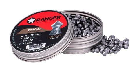 RANGER Śrut 5,5 mm RANGER Diabolo Classic Sharp Grooved szpic molet. 250 szt. 1,00 g RANGER Śrut 5,5 mm RANGER Diabolo Classic Sharp Grooved szpic molet. 250 szt. 1,00 g