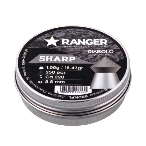 RANGER Śrut 5,5 mm RANGER Diabolo Sharp szpic 250 szt. 1,00 g