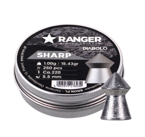RANGER Śrut 5,5 mm RANGER Diabolo Sharp szpic 250 szt. 1,00 g