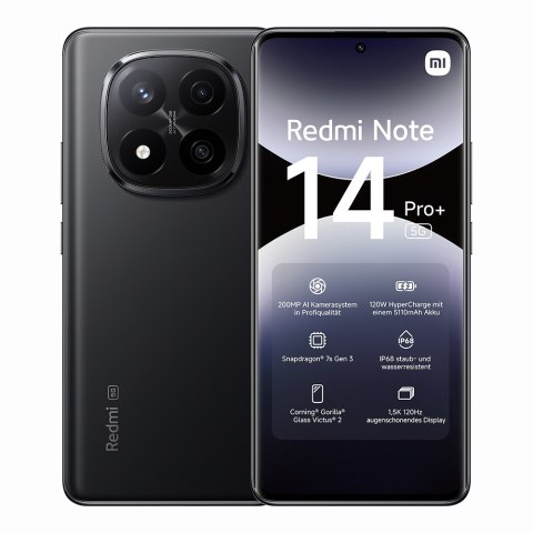 Smartfon Xiaomi Redmi Note 14 Pro+ 5G 8/256GB Midnight Black Smartfon Xiaomi Redmi Note 14 Pro+ 5G 8/256GB Midnight Black