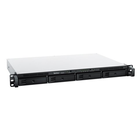 Synology NAS Synology RS422+; 1U RACK; 4x (3.5" SATA HDD/2.5" SATA SSD); AMD Ryzen R1600; 2 GB DDR4 ECC, 2x 1GbE RJ-45