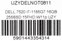 Dell DELL LATITUDE 7520 i7-1185G7 16GB 256SSD 15,6" FHD Win11pro + zasilacz UŻYWANY