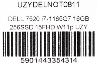 Dell DELL LATITUDE 7520 i7-1185G7 16GB 256SSD 15,6" FHD Win11pro + zasilacz UŻYWANY
