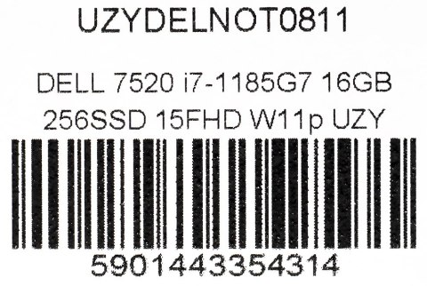 Dell DELL LATITUDE 7520 i7-1185G7 16GB 256SSD 15,6" FHD Win11pro + zasilacz UŻYWANY Dell DELL LATITUDE 7520 i7-1185G7 16GB 256SSD 15,6" FHD Win11pro + zasilacz UŻYWANY
