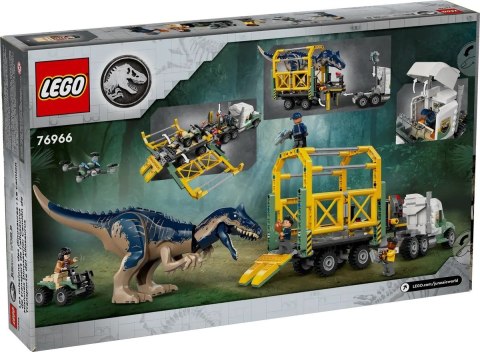 Lego LEGO Jurassic World 76966 Dinomisje: ciężarówka do transportu allozaura Lego LEGO Jurassic World 76966 Dinomisje: ciężarówka do transportu allozaura
