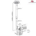 Maclean Uchwyt sufitowy do telewizora Maclean MC-504B (Obrotowy, sufitowy, Uchylny; 23" - 42"; max. 30kg)
