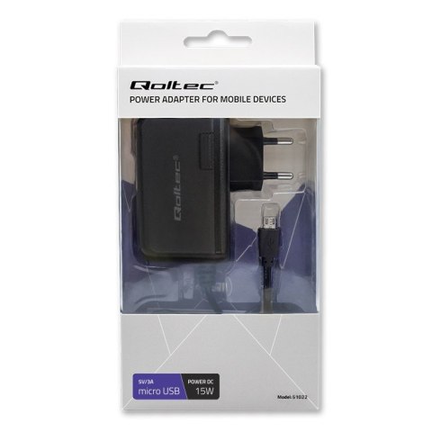Qoltec QOLTEC ŁADOWARKA SIECIOWA 15W | 5V | 3A | MICROUSB Qoltec QOLTEC ŁADOWARKA SIECIOWA 15W | 5V | 3A | MICROUSB