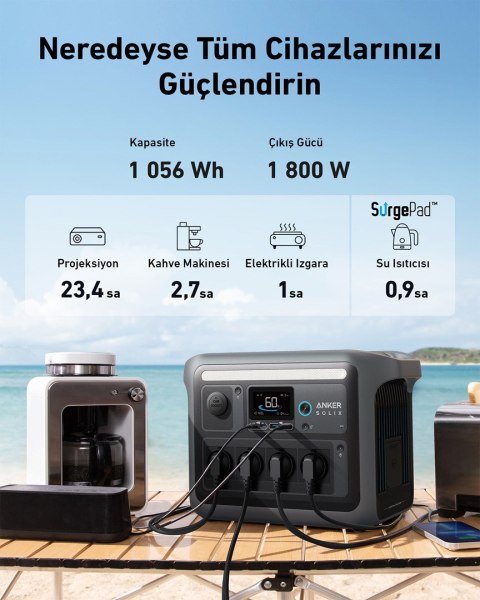ANKER Przenośna stacja zasilania Anker Solix C1000X 1056Wh 1800W