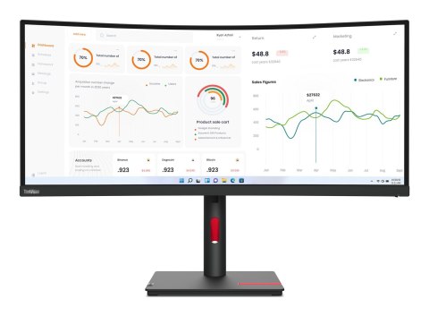 Lenovo Lenovo ThinkVision T34w-30 34" UWQHD 60Hz 350nits AG USB, HDMI, RJ45 Raven Black Lenovo Lenovo ThinkVision T34w-30 34" UWQHD 60Hz 350nits AG USB, HDMI, RJ45 Raven Black