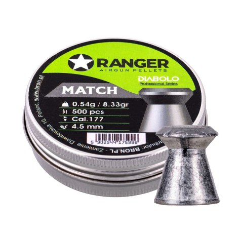 RANGER Śrut 4,5 mm RANGER Diabolo Professional Match płaski 500 szt. 0,54 g