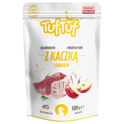 TufTuf Tuf Tuf Saszetka mielonka z kaczką dla psa 500g TufTuf Tuf Tuf Saszetka mielonka z kaczką dla psa 500g