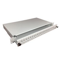 A-LAN Alantec Przełącznica światłowodowa 24xSC duplex / 24xLC quad 19" 1U z płytą czołową oraz akcesoriami montażowymi (dławiki, opask