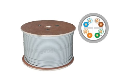 ALANTEC Alantec Kabel F/UTP kat.6, sieciowy, LSOH, Dca 4x2x23 AWG, 1Gb/s (10Gb/s do 55m), 450 MHz, szary, 500m (KIF6LSOH500D) ALANTEC Alantec Kabel F/UTP kat.6, sieciowy, LSOH, Dca 4x2x23 AWG, 1Gb/s (10Gb/s do 55m), 450 MHz, szary, 500m (KIF6LSOH500D)