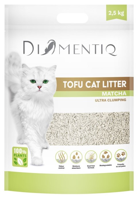 DIAMENTIQ DIAMENTIQ Żwirek Tofu zbrylający 2,5 kg MATCHA DIAMENTIQ DIAMENTIQ Żwirek Tofu zbrylający 2,5 kg MATCHA
