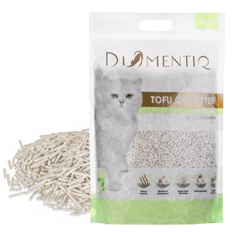 DIAMENTIQ DIAMENTIQ Żwirek Tofu zbrylający 2,5 kg MATCHA DIAMENTIQ DIAMENTIQ Żwirek Tofu zbrylający 2,5 kg MATCHA