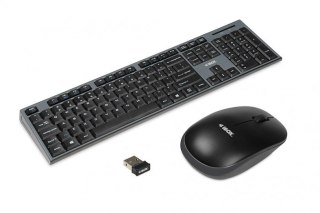 IBOX Zestaw klawiatura + mysz IBOX DESKTOP PRO KIT IKMS606W (USB 2.0; (US); kolor czarny; optyczna; 1200 DPI)
