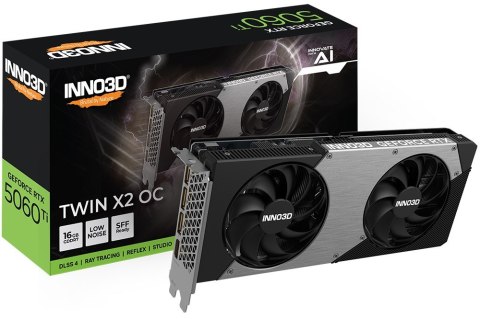 INNO3D Karta graficzna INNO3 RTX 5060 Ti Twin X2 OC 16 GB INNO3D Karta graficzna INNO3 RTX 5060 Ti Twin X2 OC 16 GB