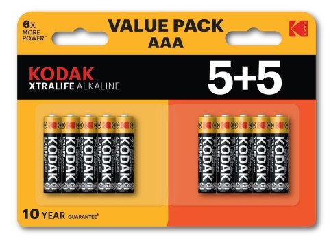 Kodak KODAK BATERIE ALKALICZNE XTRALIFE AAA LR3 5+5 (10PACK) Kodak KODAK BATERIE ALKALICZNE XTRALIFE AAA LR3 5+5 (10PACK)