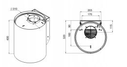 MAAN Okap MAAN Elba Mini WPB 431 złoty piaskowy