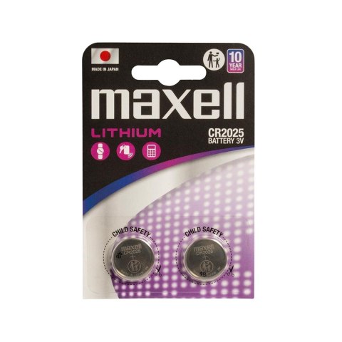 Maxell MAXELL Bateria litowa LITHIUM CR2025 2 szt. 3V