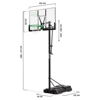 Salta Salta Center kosz stojący do koszykówki 125 cm x 371 cm