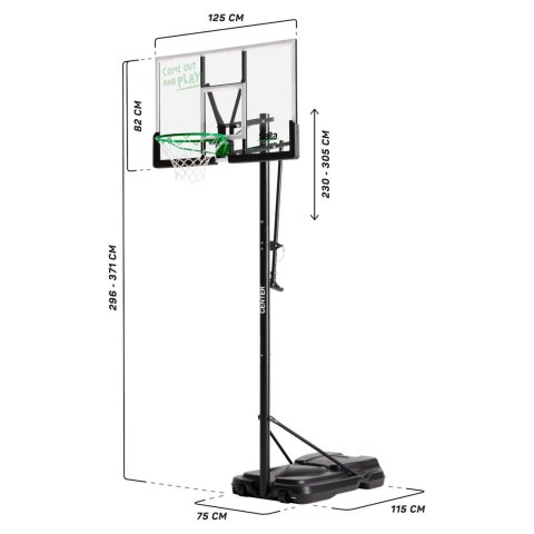 Salta Salta Center kosz stojący do koszykówki 125 cm x 371 cm Salta Salta Center kosz stojący do koszykówki 125 cm x 371 cm