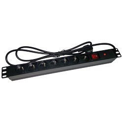 A-LAN Alantec Listwa zasilająca 19" 230V - 7 gniazd (typu E - CEE 7/5), z wyłącznikiem LED, z zabezpieczeniem przeciwprzeciążeniowym, 