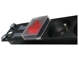 A-LAN Alantec Listwa zasilająca 19" 230V - 7 gniazd (typu E - CEE 7/5), z wyłącznikiem LED, z zabezpieczeniem przeciwprzeciążeniowym, 