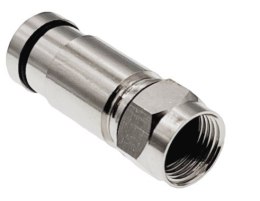 A-LAN Alantec Złącze F kompresyjne RG6, średnica tulei wewnętrznej 4.55 mm (0,1) (WTR455)