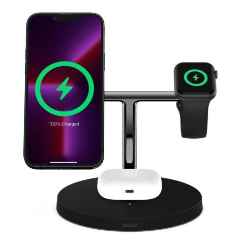 Belkin Ładowarka bezprzewodowa Belkin BoostCharge Pro 3-in-1 Wireless Charger with Official MagSafe Charging iPhone/Apple Watch/AirPods Belkin Ładowarka bezprzewodowa Belkin BoostCharge Pro 3-in-1 Wireless Charger with Official MagSafe Charging iPhone/Apple Watch/AirPods