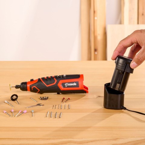 Casals Szlifierka bezprzewodowa elektryczna z akcesoriami 12V CASALS CMG1205BC Casals Szlifierka bezprzewodowa elektryczna z akcesoriami 12V CASALS CMG1205BC