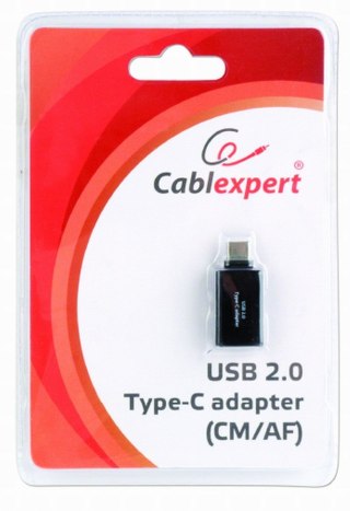 GEMBIRD Adapter GEMBIRD A-USB2-CMAF-01 (USB typu C M - USB 2.0 F; kolor czarny)